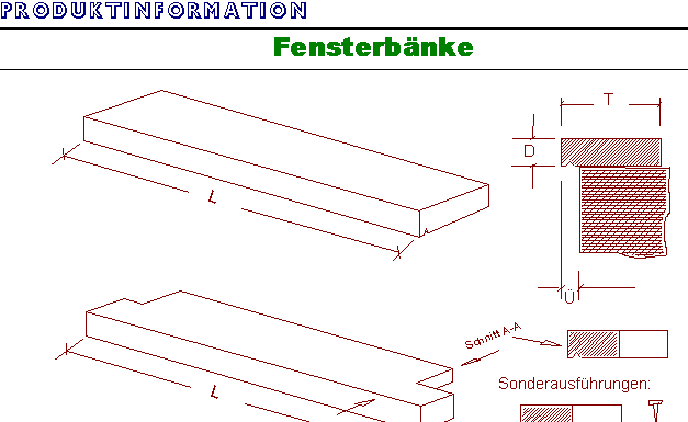 weiter zur Produktinformation -Fensterbänke