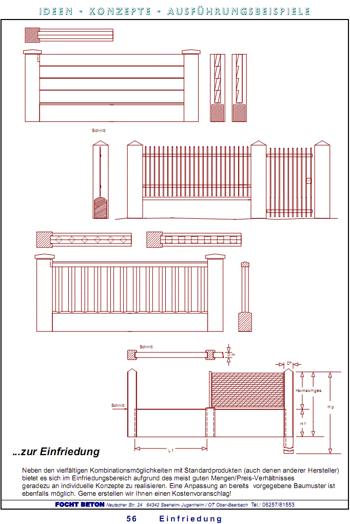 Einfriedung Ideen/Konzepte/Ausführungsbeispiele